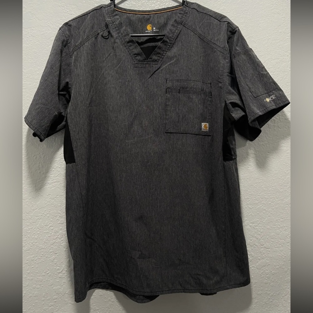 Carhartt Men’s Force Scrub Top Size M Gray Liberty V-Neck